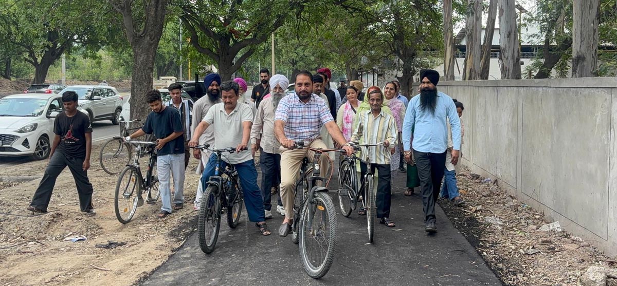 City's first cycle track opens.